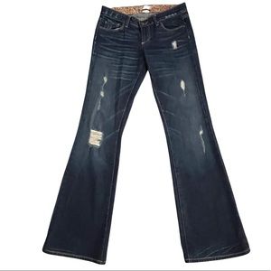PAIGE ‘Vintage’ Laurel Canyon Low Rise Flare Jeans Shipwreck Distressed Wash